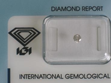 Diamant im Brillantschliff 0.14 ct / SI2 / G / Good / mit IGI Report