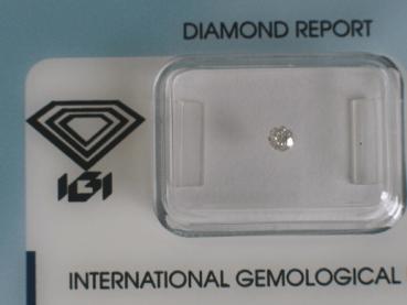 Diamant im Old European Cut 0.11 ct / I1 / G / Poor / mit IGI Report