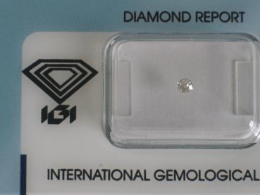 Diamant im Old Mine Cut 0.11 ct / VS1 / G / Poor / mit IGI Report