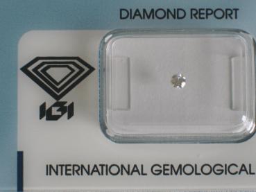 Diamant im Brillantschliff 0.08 ct / VS1 / F / Fair / mit IGI Report