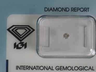 Diamant im Brillantschliff 0.08 ct / VS1 / E / Fair / mit IGI Report
