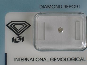 Diamant im Brillantschliff 0.10 ct / VS1 / H / Good / mit IGI Report