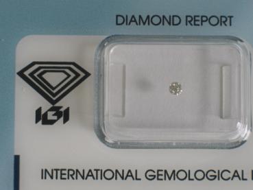 Diamant im Brillantschliff 0.06 ct / VS1 / F / Fair / mit IGI Report
