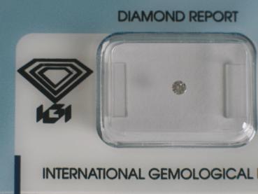 Diamant im Brillantschliff 0.06 ct / VS2 / F / Fair / mit IGI Report