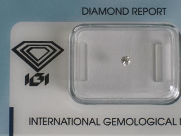 Diamant im Brillantschliff 0.06 ct / VS2 / F / Fair / mit IGI Report