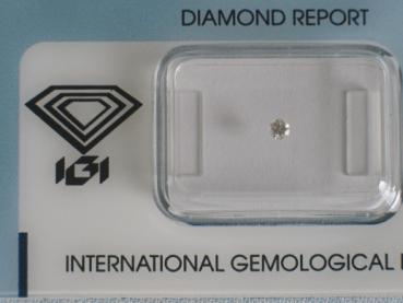 Diamant im Brillantschliff 0.06 ct / VS1 / H / Fair / mit IGI Report