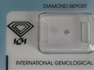 Diamant im Brillantschliff 0.07 ct / VS1 / I / Fair / mit IGI Report
