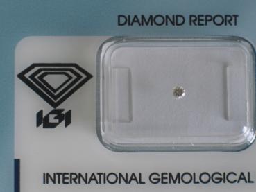 Diamant im Brillantschliff 0.04 ct / VS1 / G / Fair / mit IGI Report