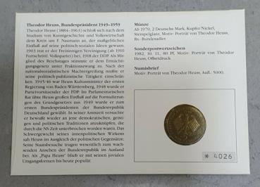Preview: Numisbrief mit 2 DM Theodor Heuss aus CuNi
