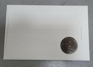 Preview: Numisbrief 1 Krone 1990, 150. Jahrestag Briefmarke Penny Black, Isle of Man