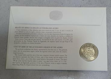 Preview: Numisbrief 100 Escudos 1989, Entdeckung der Azoren, Portugal