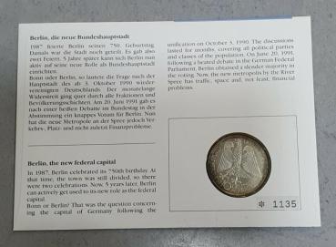 Preview: Numisbrief mit 10 DM Gedenkmünze "750-Jahr-Feier Berlins" aus 625er Silber