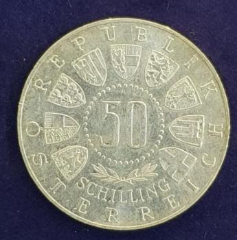 50 Schilling 1964, Innsbruck, Österreich, Silber 900
