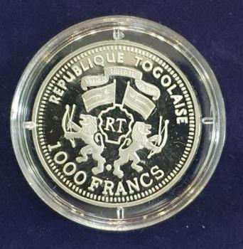 1000 Francs 1999, Martin Luther, Togo, Silber 999