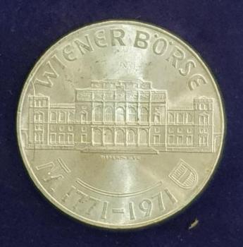 25 Schilling 1971, Wiener Börse, Österreich, Silber 800