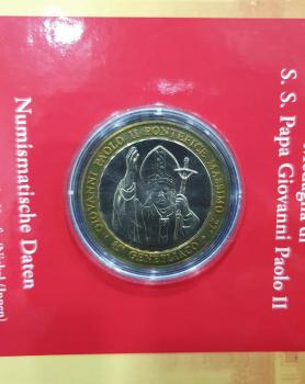 Papst Johannes Paul II - 85 Jahre - Festtagsbrief mit exclusiver Gedenkprägung, Reppa im Folder