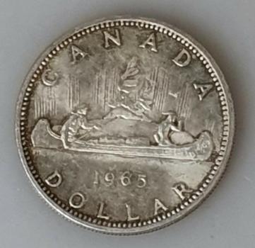 1 Dollar 1965, Kanu, Kanada, Silber 800