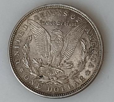 Preview: 1 $ US "Morgan Dollar" 1921 USA, One Dollar aus 900er Silber