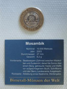 10000 Meticais aus Mosambik 2003