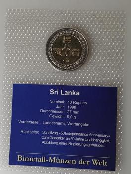 10 Rupees aus Sri Lanka 1998