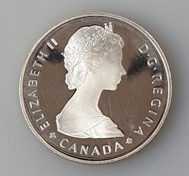 1 Canada Dollar 1985  "100 Jahre Nationalpark" aus 500er Silber