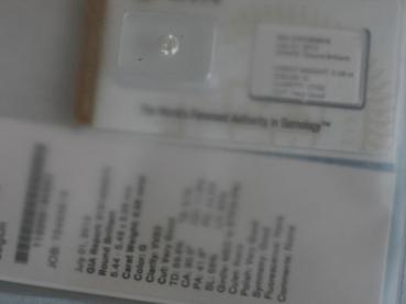 Diamant im Brillantschliff "G" 0.58 ct / VVS2 mit GIA Report, Laser Inscription Registry