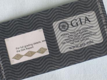 Preview: Diamant im Brillantschliff "G" 0.52 ct / VS2 mit GIA Report, Laser Inscription Registry