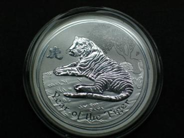 1oz "Year of the Tiger" 2010, Australien, 1 Dollar, Feinsilber 999, Lunar II