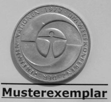 5 DM Gedenkmünze "10. Jahrestag der Umweltkonferenz der Vereinten Nationen" 1982