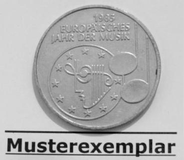 5 DM Gedenkmünze "Europäisches Jahr der Musik 1985" aus Cu/ Ni 1985