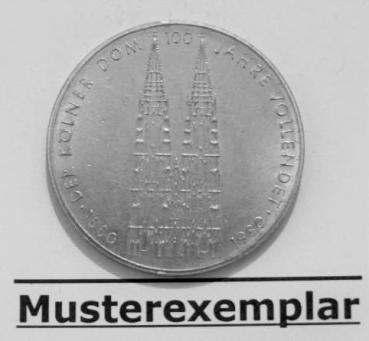5 DM Gedenkmünze "100-Jahr-Feier der Vollendung des Kölner Doms" aus Cu/ Ni 1980