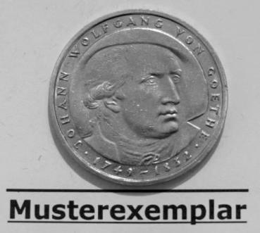 5 DM Gedenkmünze "150. Todestag von Johann Wolfgang von Goethe" aus Cu/ Ni 1982