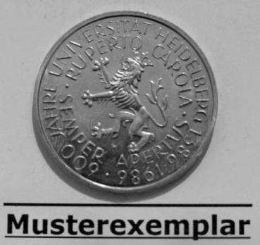 5 DM Gedenkmünze "600 Jahre Ruprecht-Karls-Universität Heidelberg"aus Cu/ Ni 1986