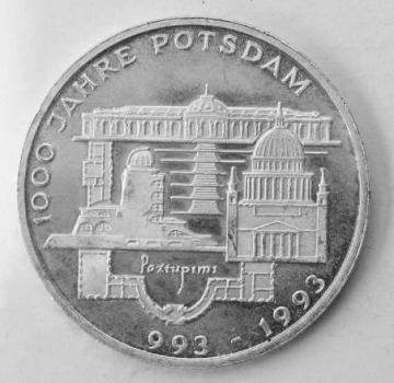 10 DM Gedenkmünze "1.000 Jahre Potsdam" aus 625er Silber 1993