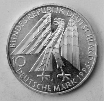 10 DM Gedenkmünze "150 Jahre Kolpingwerk / Das Lebenswerk von Adolph Kolping" 1996