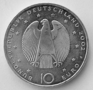 10 EUR Gedenkmünze BRD 2002-2010 aus 925er Silber 16,65g Feinsilber versch. Ausführungen