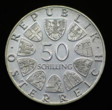 Preview: 50 Schilling "150. Todestag von Franz Schubert" 1978 Österreich 640er Silbermünze