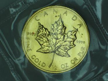 Maple Leaf 1/2 oz (Unze) 1988, Canada, Anlagemünze, 999,9 Feingold