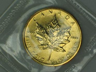 Maple Leaf 1/10 oz (Unze) 1989, Canada, Anlagemünze, 999,9 Feingold