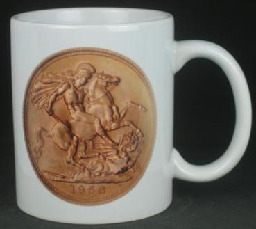 "Sovereign Elisabeth II" Kaffeebecher delgrey, 11 fl oz. Keramik weiß