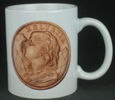 "Vreneli" Kaffeebecher delgrey, 11 fl oz. Keramik weiß