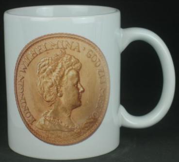 "Wilhelmina" Kaffeebecher delgrey, 11 fl oz. Keramik weiß