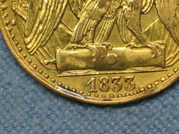 1/2 Friedrichs d´or 1833 A. Jaeger 108, AKS 8, Divo/ Schramm 163 , Friedberg 2430