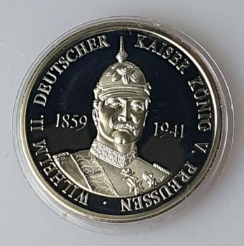 Medaille Kaiser "Wilhelm II" vergoldet von Göde