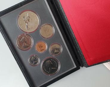 Münzsatz -The Griffon- 1979, polierte Platte in Etui, Kanada, Ag/Ni/Bronze