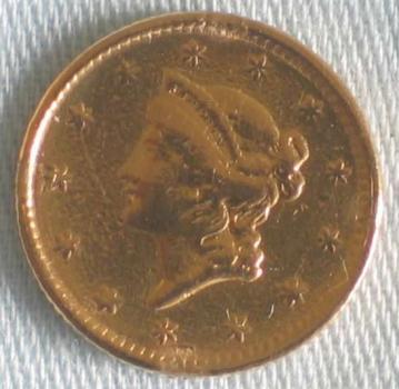 1 $ Dollar "Liberty Head" Goldmünze, 1853, USA Liberty Typ 1