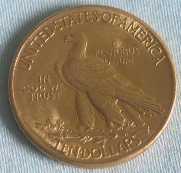 10$ US "Indian Head" 1912 USA 900er Gold