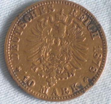 Preview: 20 Mark "Wilhelm von Preussen", Reichsgold, Goldmark 1878, Deutsches Reich, 900er Gold, Berlin