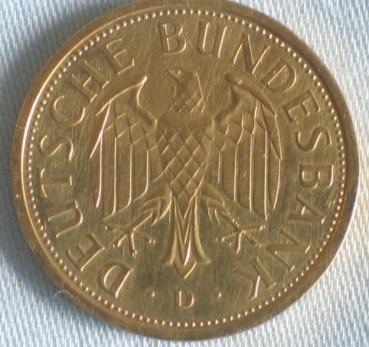 1 DM Gold 2001 "D" aus Feingold 999,9