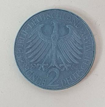 2 DM 1964 G  -Max Planck- Bundesrepublik Deutschland